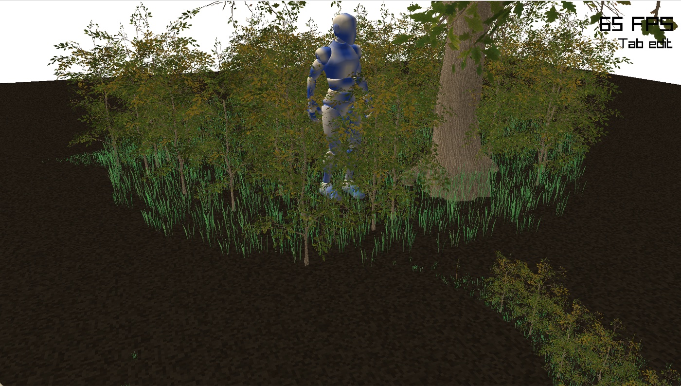 Rewild prototype character standing among dense vegetation