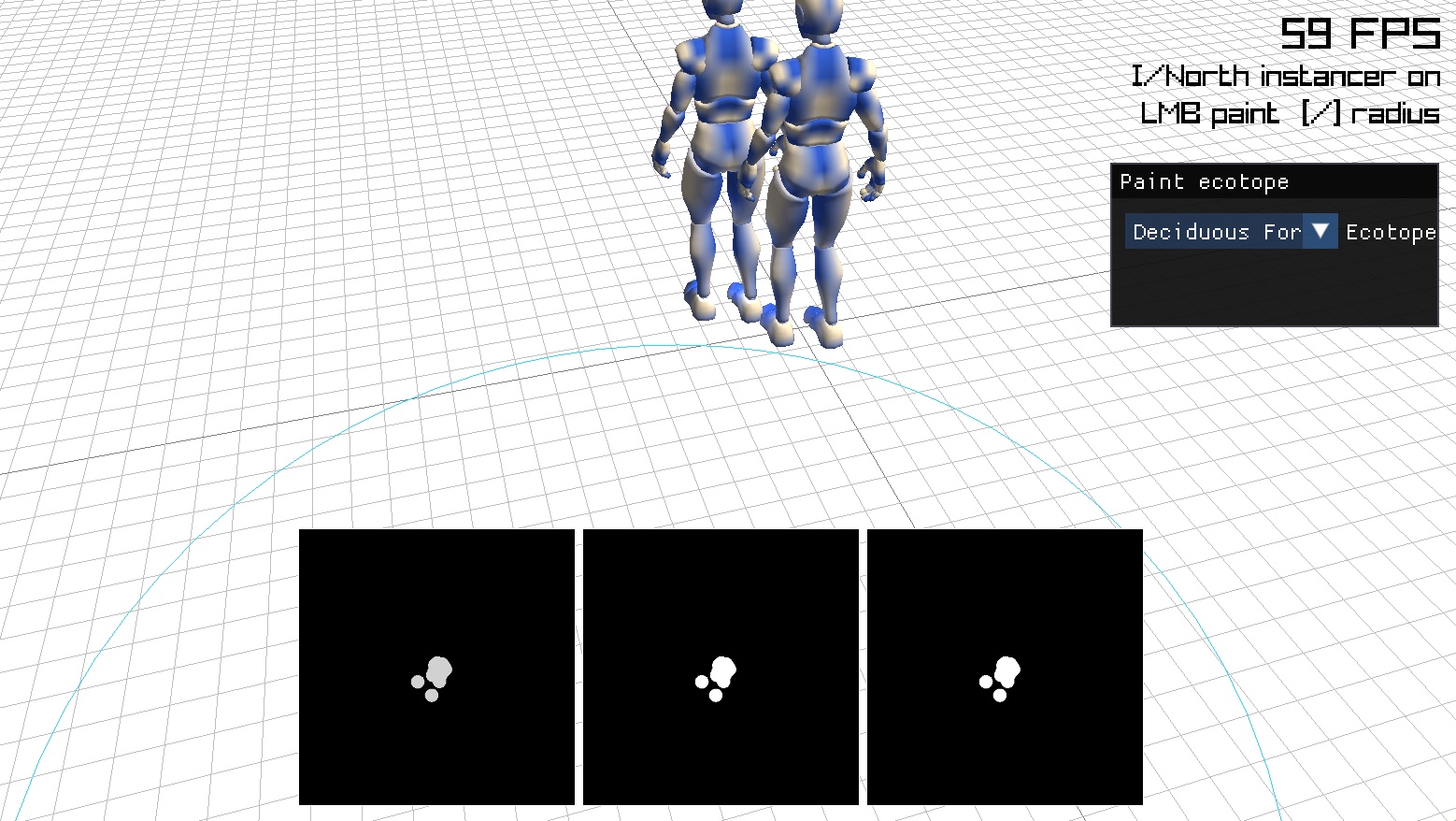 Early Laguna test showing two independently animated instances and animation textures